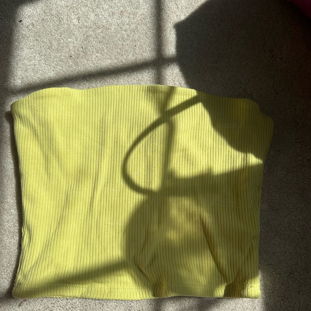 Light Green Garage Ribbed Women's Tube Top